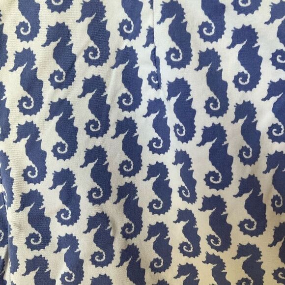 Brooks Brothers 346 Natalie Fit Seahorse Shorts, Size 8. White with Periwinkle S - Picture 3 of 12